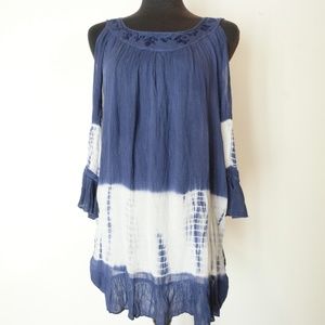 NWT S.R. Fashion Boho Cold Shoulder Tunic Dress